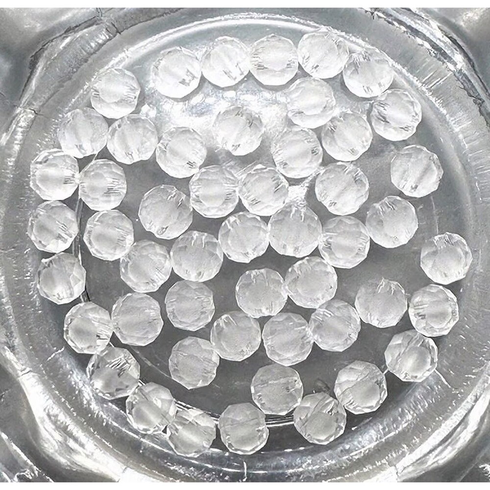 50pcs Beads for Jewelry #20162 Clear Table Cut Glass Beads